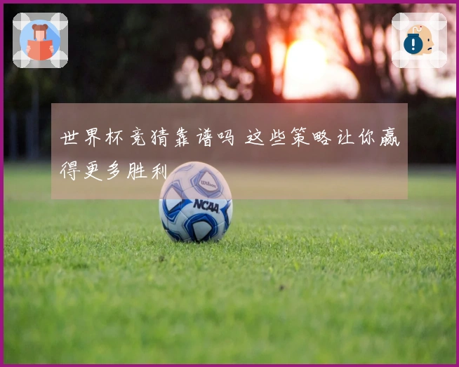 世界杯竞猜靠谱吗 这些策略让你赢得更多胜利